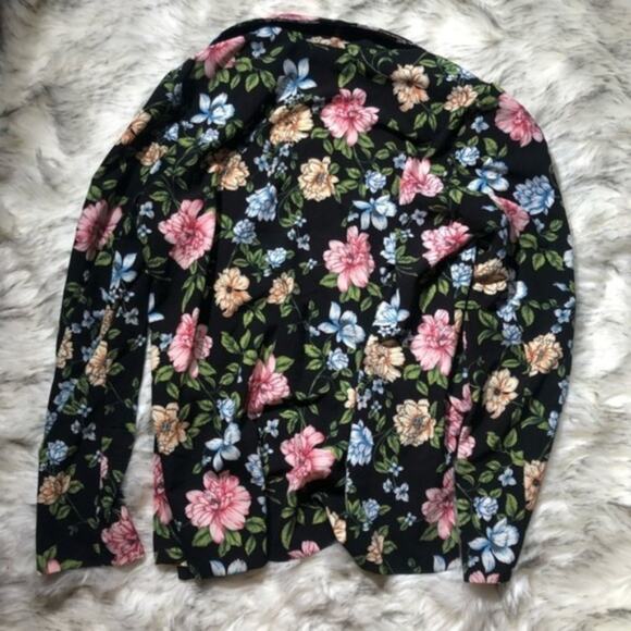 Forever 21 Plus Black & Multicolor Floral Kimono - Picture 5 of 7